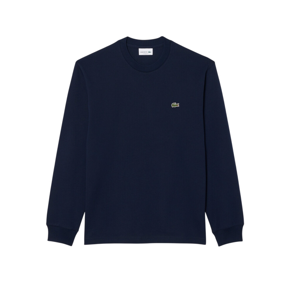 Lacoste (Xl, Navy) Mens Crocodile Print Cotton Regular Long-Sleeved T-Shirt