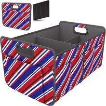 Foldable Car Trunk Organizer Waterproof Red 74L — folding trunk organizer, waterproof organizer, red car organizer, 74 l container, suv organizer