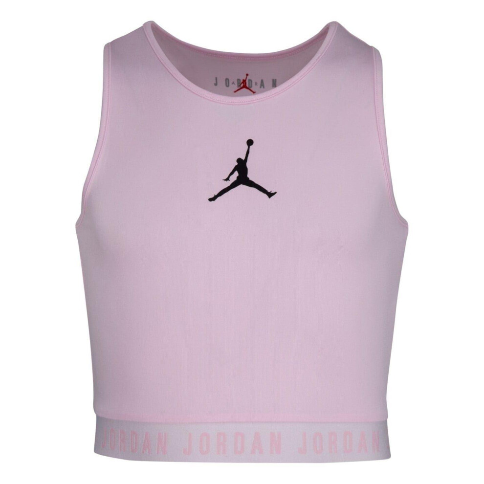 Nike (13 Years, Pink/Black) Girls Air Jordan Active Crop Top