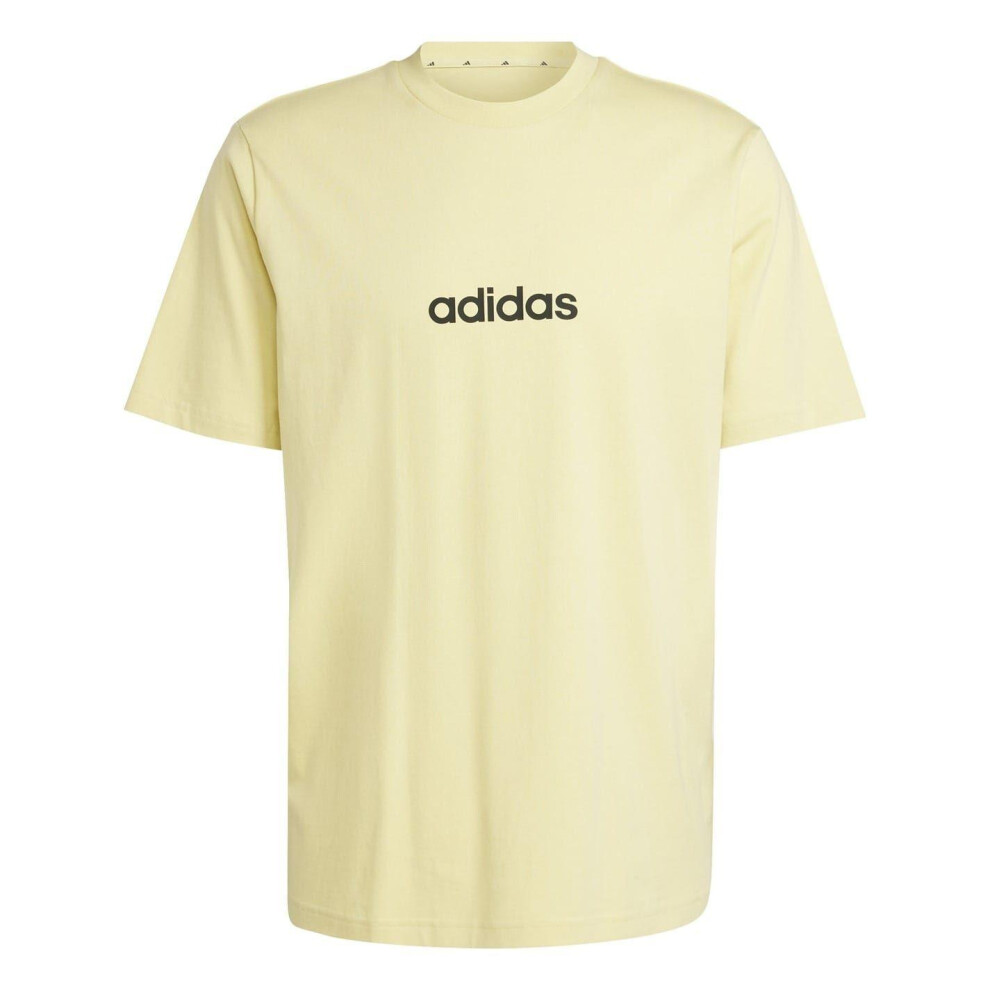Adidas (Xl, Yellow) Mens Logo Cotton T-Shirt