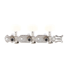 3Stk Gitarrenstimmmechanik Silber Metall Mit Resingriff Für Gitarre