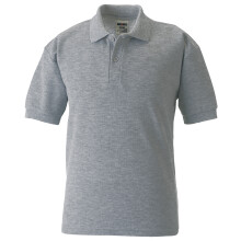 (9-10, Light Oxford) Jerzees Schoolgear Childrens 65/35 Pique Polo Shirt (Pack of 2)