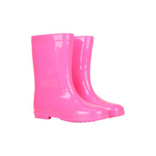 (5 UK, Bright Pink) Mountain Warehouse Childrens/Kids Plain Wellington Boots