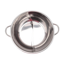 Stainless Steel Twin Divided Double Hotpot Cooker Gas Stove Compatible Pot Home Kitchen Cookware Soup Cooking Pot,32cm