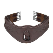 (42in, Havana) Velociti Lusso Leather Anatomical Horse Girth