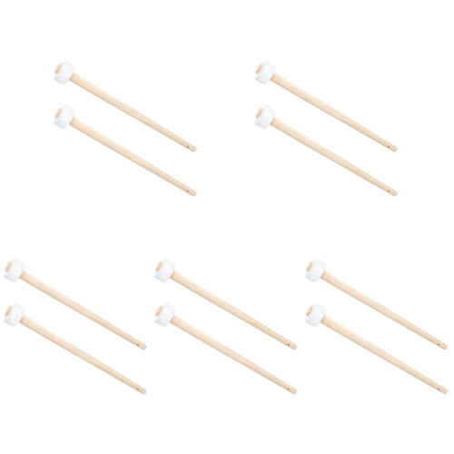 10Pièces Maillets Gong Bois Manche Confort Usage Domestique