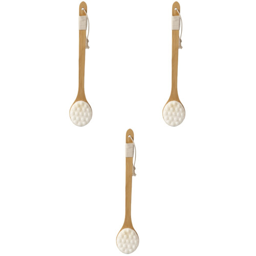 3Pièces Brosse Massage Corps Long Manche Fibre