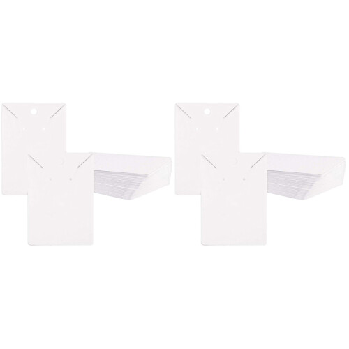 2Ensembles Cartes D'exposition Boucles D'oreilles Kraft Papier