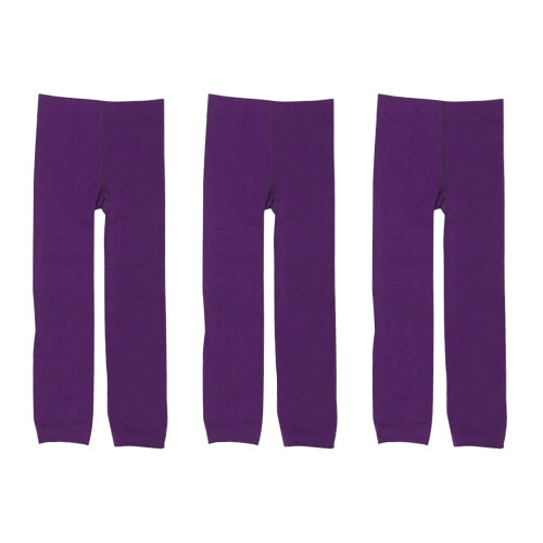 3Pièces Leggings Violets Hiver Extensibles