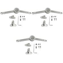 3Pièces Accessoires Armoire Tige De Support Zinc Argenté