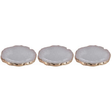 3Pièces Palettes Blanches Rondes Pour Mélange Pigments Peinture