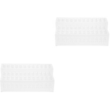 2Pièces Organiseur Stylo Transparent Multi-Compartiments En