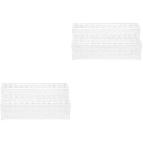 2Pièces Organiseur Stylo Transparent Multi-Compartiments En