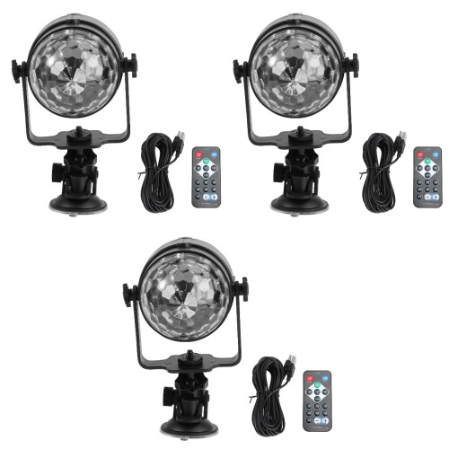 3Pièces Lampe LED Noire Colorée Pour Club Dj Disco