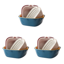 18Pièces Panier Égouttoir De Cuisine Double Couches Couleurs Diverses