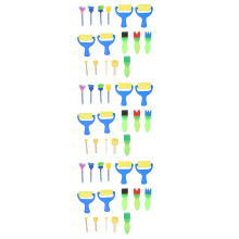 48Pièces Brosses Peinture Éponges Durables Couleurs Assorties Pour DIY