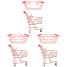 3Ensembles Mini Chariot De Course Rose Pour Enfants Usage Stockage