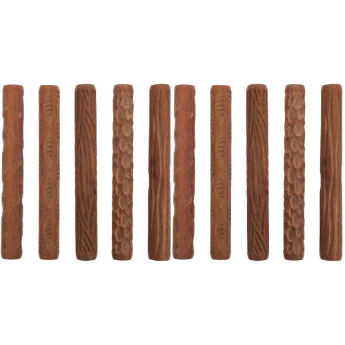 10Pièces Rouleaux De En Bois Pour Modelage Argile