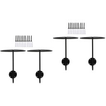4Pièces Support Casque Mural Noir Multifonction Robuste