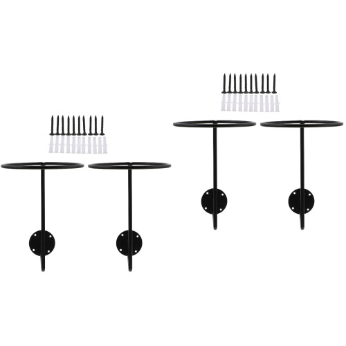 4Pièces Support Casque Mural Noir Multifonction Robuste
