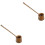 2Pièces Louche Bambou Multifonction Longue Manche Sécurisée Marron 1