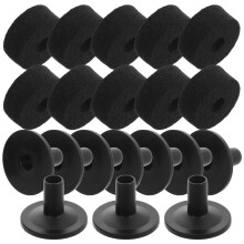 1Ensemble Ensemble Pratique Manchons Et Tampons Feutre Pour Batterie Noir