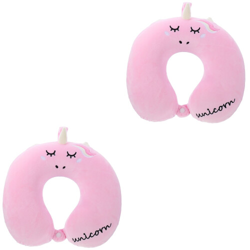 2Pièces Coussin Cervical Rose Pour Voyage