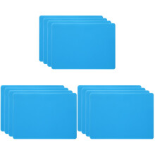 12Pièces Tapis Silicone Bleu Multi-Usage Pour Résine DIY