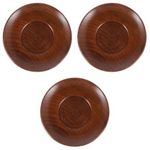 3Pièces Assiettes Snack Bois Pour Café Table