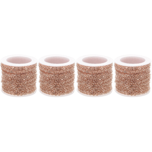 4Rouleaux Rose En Cuivre Pour Décoration