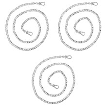 3Pièces Chaînes De Sac À Main Métal Argentées Strap Épaule Polyvalent
