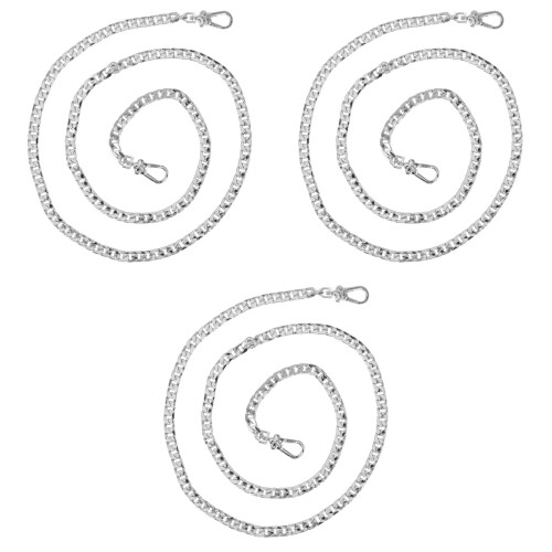 3Pièces Chaînes De Sac À Main Métal Argentées Strap Épaule Polyvalent