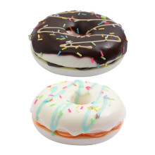 6Pièces Simulation Donuts En PU Noir Décor Réaliste