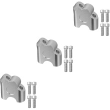 3Ensembles Adaptateur Rehausseur Guidon Argent Aluminium Solide