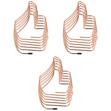 3Pièces Présentoir Livres Métal Rose Gold Ajustable