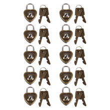10Pièces Cadenas Petit Cœur Fer Multifonction Pour Café
