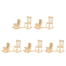 10Pièces Chaises Miniatures Bois Naturel Jouets Enfants Maison