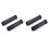 2Pièces Poignées Pour En Caoutchouc Durable Noir Absorption Chocs 1