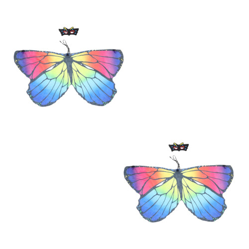 2Ensembles Ailes Multicolores Costume Enfants Pour Halloween