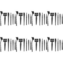 48Pièces Kit Brosses Nettoyage Clavier Ventilateurs Ordinateur Noir