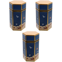 3St Huishoudelijke Theeblikken Donkerblauw Voor Losse Thee En