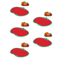 5Pièces À Découper Rouge Polypropylène Solide
