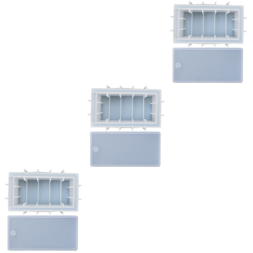 3Ensembles Moules Silicone Stockage DIY Résine