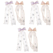 6Pièces Clips Nœud Décoratifs Filles Colorés