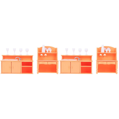 2Ensembles Miniature Orange Pour Décorations Maison De