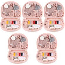 5Ensembles Petite Boîte Couture Rose Plastique Pour Aiguilles