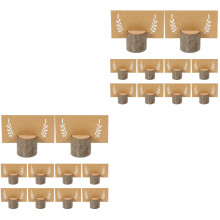 2Ensembles Supports De Cartes En Bois Naturel Pour Centre De Table