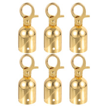 6St Gouden Zinklegering Ophanghaak Voor Afwerking En Afsluiting