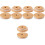 10Pièces Couvercles Mug Étanches Bambou Silicone Pour Bouteilles 1