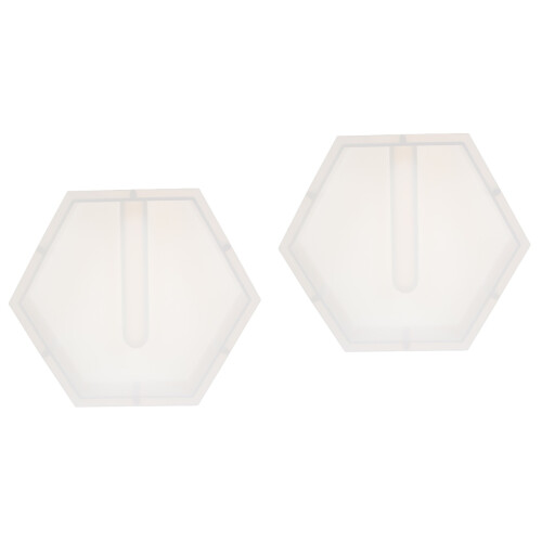 2Pièces Moule Vase Silicone Hexagonal Durable Facile À Nettoyer